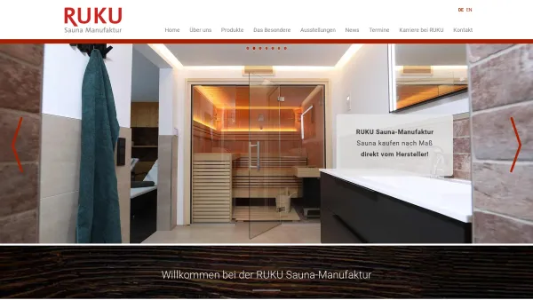 Website Screenshot: RUKU Sauna-Manufaktur GmbH - www.ruku-sauna.de - Date: 2023-06-20 10:40:08