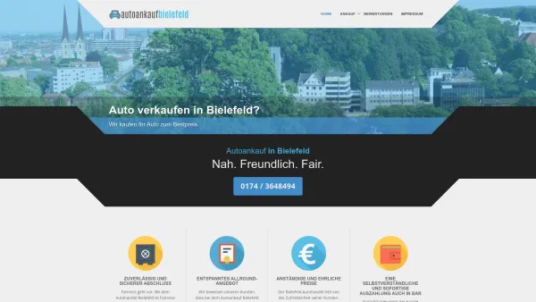 Website Screenshot: Autoankauf Bielefeld - Autoankauf Bielefeld | Auto verkaufen zum Bestpreis - Date: 2023-06-20 10:40:11