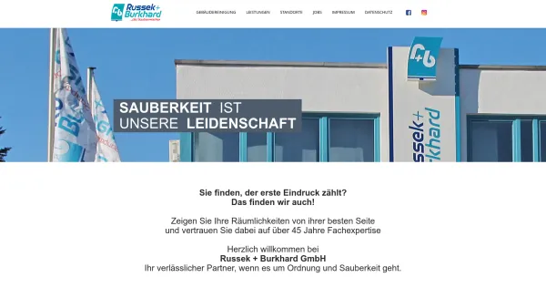 Website Screenshot: Russek + Burkhard GmbH -   ... die  Saubermacher! - Russek + Burkhard GmbH - Date: 2023-06-20 10:40:11