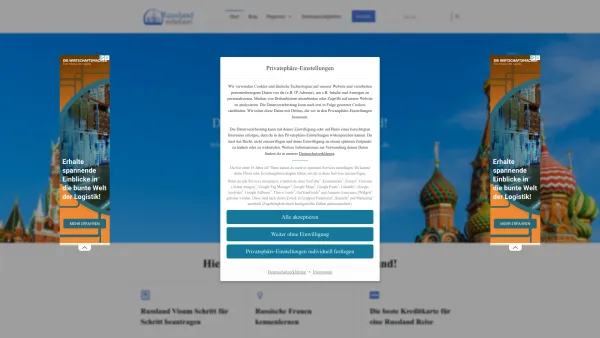 Website Screenshot: Russland Erleben - Russland Infos - Tipps, Blog und Informationen zu Russland - Date: 2023-06-20 10:42:25