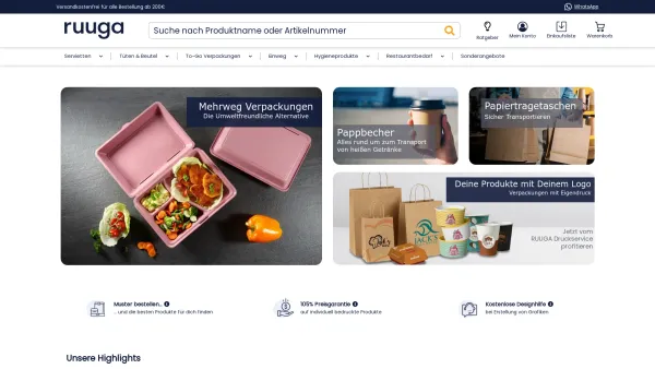 Website Screenshot: Ruuga GmbH - Alles rund um Gastro | ruuga.de - Date: 2023-06-20 10:40:11