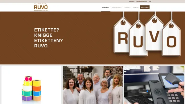 Website Screenshot: RUVO EDV-Spezialpapiere - Startseite | RUVO ETIKETTEN GMBH & CO KG - Date: 2023-06-20 10:40:11