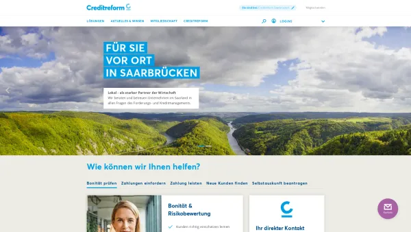 Website Screenshot: Creditreform Saarbrücken Mit Sicherheit bessere Geschäfte! - Inkasso, Bonitätsprüfung, Marketing Services | Creditreform Saarbrücken - Date: 2023-06-20 10:40:11