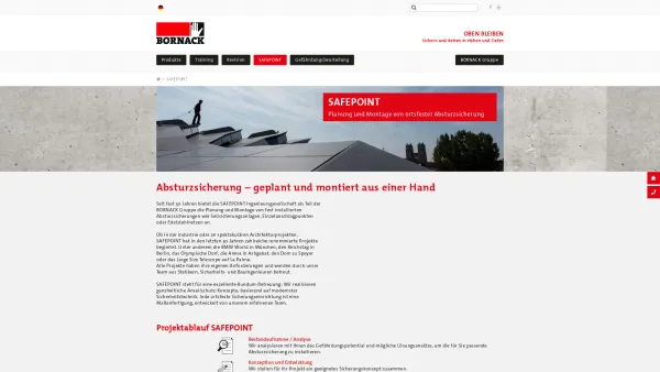 Website Screenshot: Safepoint Sicherheitstechnik GmbH - BORNACK SAFEPOINT: Planung und Montage von Absturzsicherung - Date: 2023-06-20 10:40:11