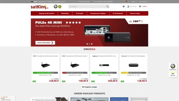 Website Screenshot: SatKing GmbH Sat-Shop - Der Sat-Shop für Unterhaltungselektronik & mehr - Date: 2023-06-20 10:40:11