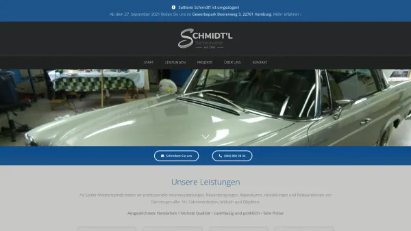 Website Screenshot: Schmidtl Sattlermeister - Sattlerei Schmidt'l • Ihr zuverlässiger Sattler in Hamburg und Umgebung - Date: 2023-06-20 10:40:11