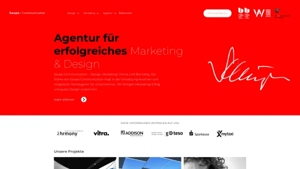 Website Screenshot: Saupe Communication GmbH - Ihre Agentur für Design, Marketing und Performance - Date: 2023-06-20 10:40:11