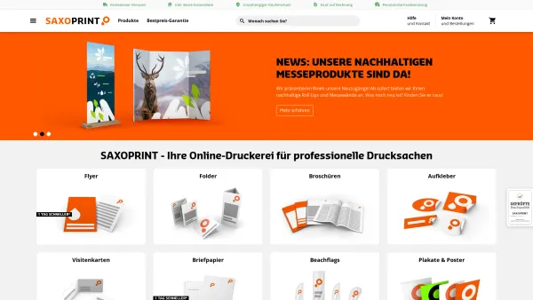 Website Screenshot: Onlinedruckerei Saxoprint.de - Online Druckerei - Wir drucken online für Ihr Business | SAXOPRINT - Date: 2023-06-20 10:40:11