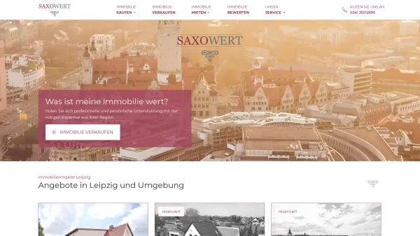 Website Screenshot: Saxowert Immobilien GmbH & Co KG. - Ihr Immobilienmakler Leipzig. ? Immobilien Leipzig. - Date: 2023-06-20 10:42:25