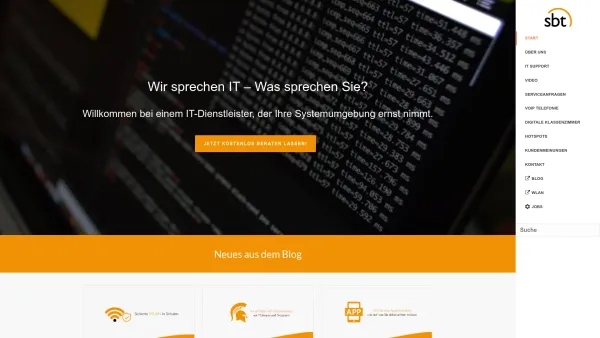 Website Screenshot: sbt solutions GmbH sonnenberg bürotechnik - IT-Lösungen und Services von sbt IT Business solutions GmbH - Date: 2023-06-20 10:40:14
