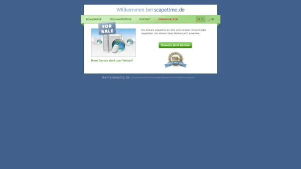Website Screenshot: Scapetime GmbH - scapetime.de steht zum Verkauf - Date: 2023-06-20 10:40:14