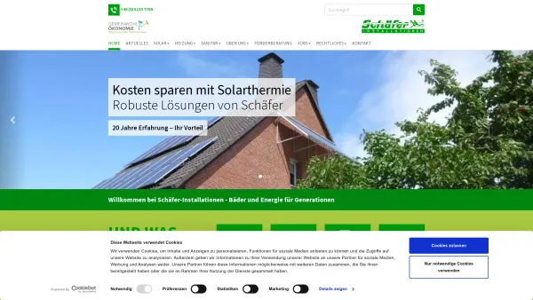 Website Screenshot: Schäfer-Installationen - Solar • Heizung • Sanitär ★ Schäfer Installationen Kreis Lippe - Date: 2023-06-20 10:42:25
