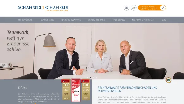 Website Screenshot: Schah Sedi und Schah Sedi Rechtsanwälte - Rechtsanwaltskanzlei Schah Sedi & Schah Sedi - Date: 2023-06-20 10:40:14