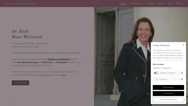 Website Screenshot: Rechtsanwalt Dr. Moos-Wittmund - Rechtsanwaltskanzlei für Erb- und Familienrecht | Dr. Ruth Moos-Wittmund - Date: 2023-06-20 10:40:14