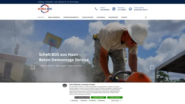 Website Screenshot: Schell-BDS - Beton Demontage Service | Schell-BDS - Date: 2023-06-20 10:40:14
