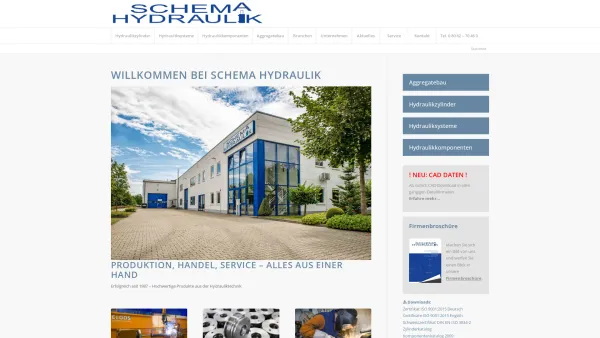 Website Screenshot: Schema Hydraulik GmbH - Hydraulikzylinder und Hydraulikaggregate | Schema Hydraulik - Date: 2023-06-20 10:40:14