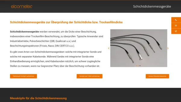 Website Screenshot: Elcometer Instruments GmbH - Schichtdickenmessgeräte - Date: 2023-06-20 10:42:25