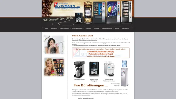 Website Screenshot: Schieck Automaten GmbH - Schieck Automaten GmbH - Date: 2023-06-20 10:40:14