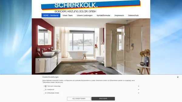 Website Screenshot: Schierkolk Bäder - Schierkolk Bäder.Heizung.Solar GmbH - HOME - Notdienst - Date: 2023-06-20 10:40:14