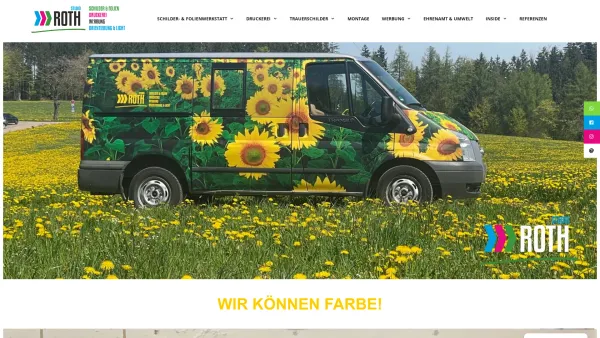Website Screenshot: Schilder-Roth e.K. -  Werbung · Beschriftung ·  Schilder · Druck - Willkommen bei Studio Roth in Bensheim an der Bergstraße - Date: 2023-06-20 10:40:14