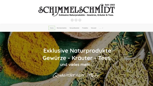 Website Screenshot: Gebr. Schimmelschmidt Exklusive Naturprodukte Gewürze, Kräuter & Tees. - Home - Date: 2023-06-20 10:40:14
