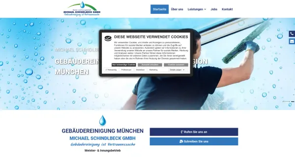 Website Screenshot: Michael Schindlbeck GmbH - Gebäudereinigung München | Michael Schindlbeck GmbH - Date: 2023-06-20 10:42:25