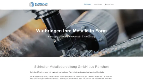 Website Screenshot: Schindler Metallbearbeitung GmbH - Schindler Metallbearbeitung GmbH - Renchen - Date: 2023-06-20 10:40:14