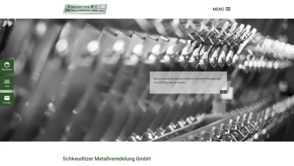 Website Screenshot: Schkeuditzer Metallveredelung GmbH - Schkeuditzer Metallveredlung, Verzinken, Verzinnen, Eloxieren, Industriestr. 42, 04435 Schkeuditz - Date: 2023-06-20 10:40:14