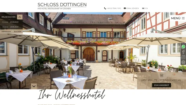 Website Screenshot: Hotel Restaurant Schloss Döttingen - Hotel Restaurant Schloss Döttingen Schwäbisch Hall Hohenlohe - Date: 2023-06-20 10:40:14