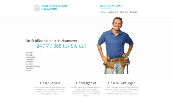 Website Screenshot: Schlüsseldienst Hannover Schlossprofis - Schlüsseldienst Hannover | Hannover und nahliegende Städte - Date: 2023-06-20 10:40:14