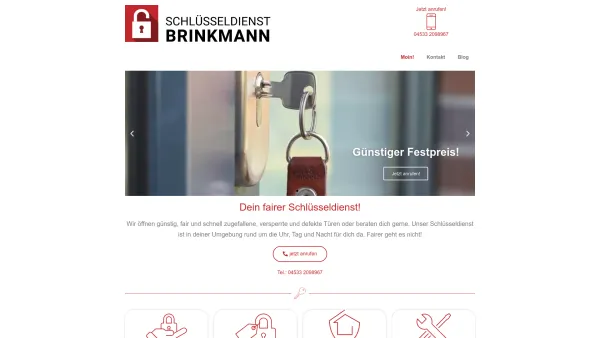 Website Screenshot: Schlüsseldienst Brinkmann - ▷ Schlüsseldienst Brinkmann | günstige Türöffnung - Date: 2023-06-20 10:40:16