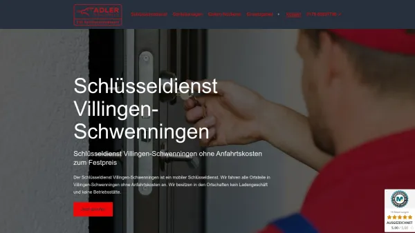Website Screenshot: Schlüsseldienst Villigen-Schwenningen - Schlüsseldienst Villingen-Schwenningen - Günstig! Zuverlässig! - Date: 2023-06-20 10:40:17