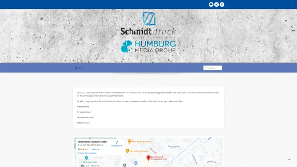 Website Screenshot: Druckerei Karl Schmidt GmbH -  ...das  überregionale Druck- und Medienhaus marktorientiert, modern, leistungsstark... - Home - Date: 2023-06-20 10:40:17