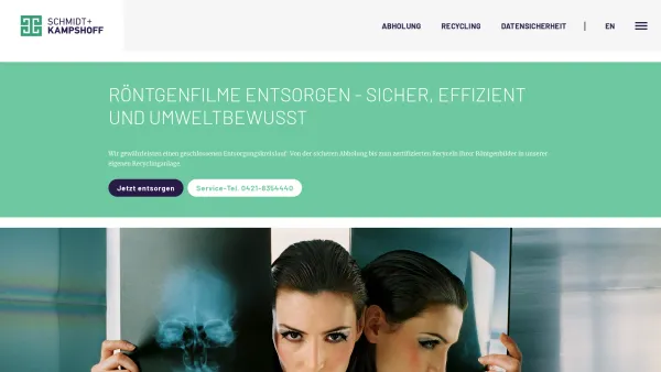 Website Screenshot: Schmidt + Kampshoff GmbH - Röntgenfilme entsorgen - Schmidt + Kampshoff GmbH - Date: 2023-06-20 10:40:17