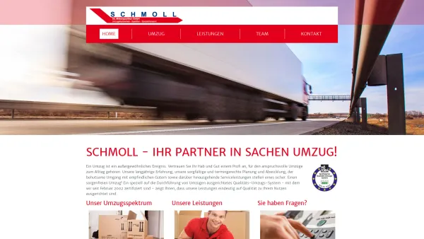 Website Screenshot: Schmoll Intern. Möbelspedition GmbH - Home | Schmoll Int. Möbelspedition GmbH - Date: 2023-06-20 10:40:17