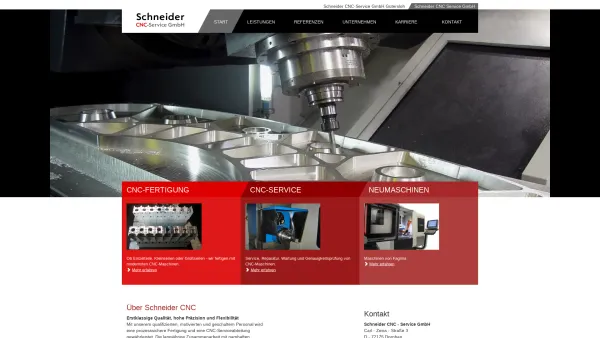 Website Screenshot: Schneider CNC-Service GmbH - Schneider CNC Service GmbH - Date: 2023-06-20 10:40:17