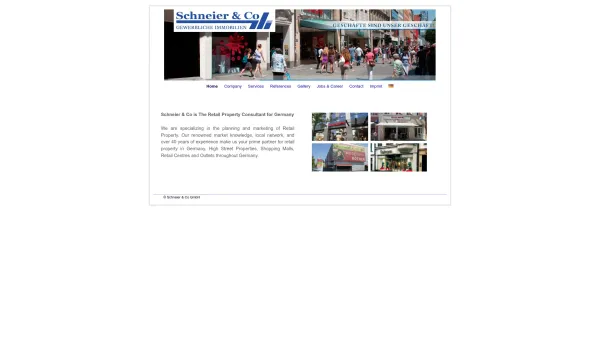 Website Screenshot: Schneier & Co. GmbH Fachmakler für den Einzelhandel - Home - Schneier & Co GmbH - Ihr Einzelhandelsimmobilien Makler für Deutschland - Date: 2023-06-20 10:40:17