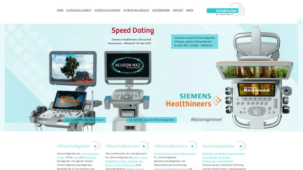 Website Screenshot: SMT Schoblocher Medizintechnik GmbH - SMT Schoblocher Ultraschall Ultraschallgeräte Sonden Service - Date: 2023-06-20 10:40:17