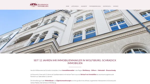 Website Screenshot: Schradick Immobilien - Immobilienmakler Wolfsburg- Schradick Immobilien - Date: 2023-06-20 10:40:20