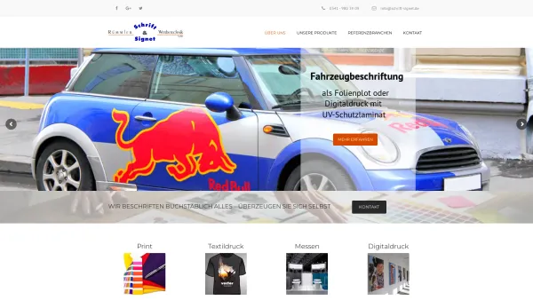Website Screenshot: Rümmler Werbetechnik GmbH Schrift & Signet - Über uns - Schrift & Signet Werbung Leipzig - Date: 2023-06-20 10:40:20