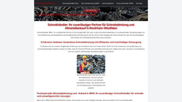 Website Screenshot: Schrotthändler Plus - Schrotthändler Plus | Altmetallabholung und Altmetallankauf - Date: 2023-06-20 10:40:20