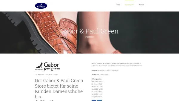Website Screenshot: Gabor ecco & Paul Green Shop Wiesbaden - Dein Gabor & Paul Green Schuhladen in Wiesbaden - Date: 2023-06-20 10:40:20