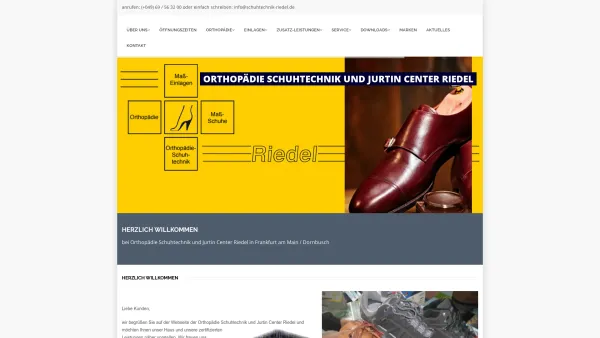 Website Screenshot: Orthopädieschuhtechnik Riedel -  Orthopädie-Technik in Bestform - Orthopädie Schuhtechnik und Jurtin Center Riedel - Date: 2023-06-20 10:40:20