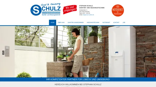 Website Screenshot: Stephan Schulz Sanitär und Heizungstechnik - Stephan Schulz - Ihr Meisterbetrieb für Bad und Heizung aus Lübeck - Date: 2023-06-20 10:40:20