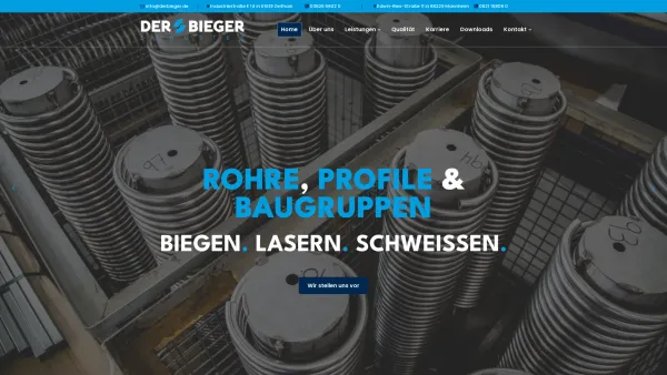 Website Screenshot: Schuster & Co. GmbH -  Rohr- und Profilbiegebetriebe - Schuster – Der Bieger | Rohre biegen, lasern & schweißen - Date: 2023-06-20 10:40:20