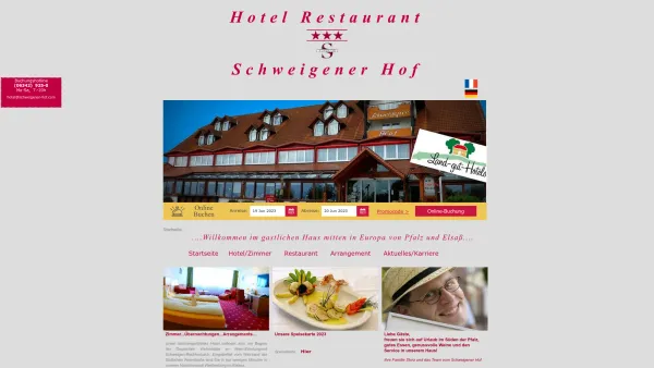 Website Screenshot: Hotel-Restaurant Schweigener Hof - Schweigener-Hof Startseite - Date: 2023-06-20 10:40:20