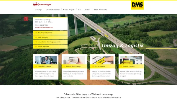 Website Screenshot: A bis Z Schweinsteiger Umzüge GmbH -  Umziehen und Lagern - DMS :: Schweinsteiger Umzug & Logistik - Date: 2023-06-20 10:40:20
