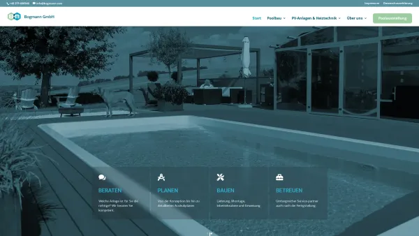 Website Screenshot: Schwimmbecken Bogmann - Photovoltaik, Heizung & Poolbau aus Zwickau | Bogmann GmbH - Date: 2023-06-20 10:40:20