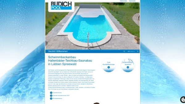Website Screenshot: Schwimmbecken Budich - Online Shop -  Schwimmbecken und Zubehör und Wasserpflege - Budich POOL - Lübben (Spreewald) - Date: 2023-06-20 10:40:20