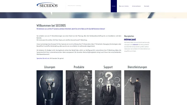 Website Screenshot: Seceidos GmbH & Co.KG -  Kompetenz in IT-Sicherheit ·  Netzwerk und Datenbanken - Willkommen | Seceidos GmbH & Co. KG - Date: 2023-06-20 10:40:22